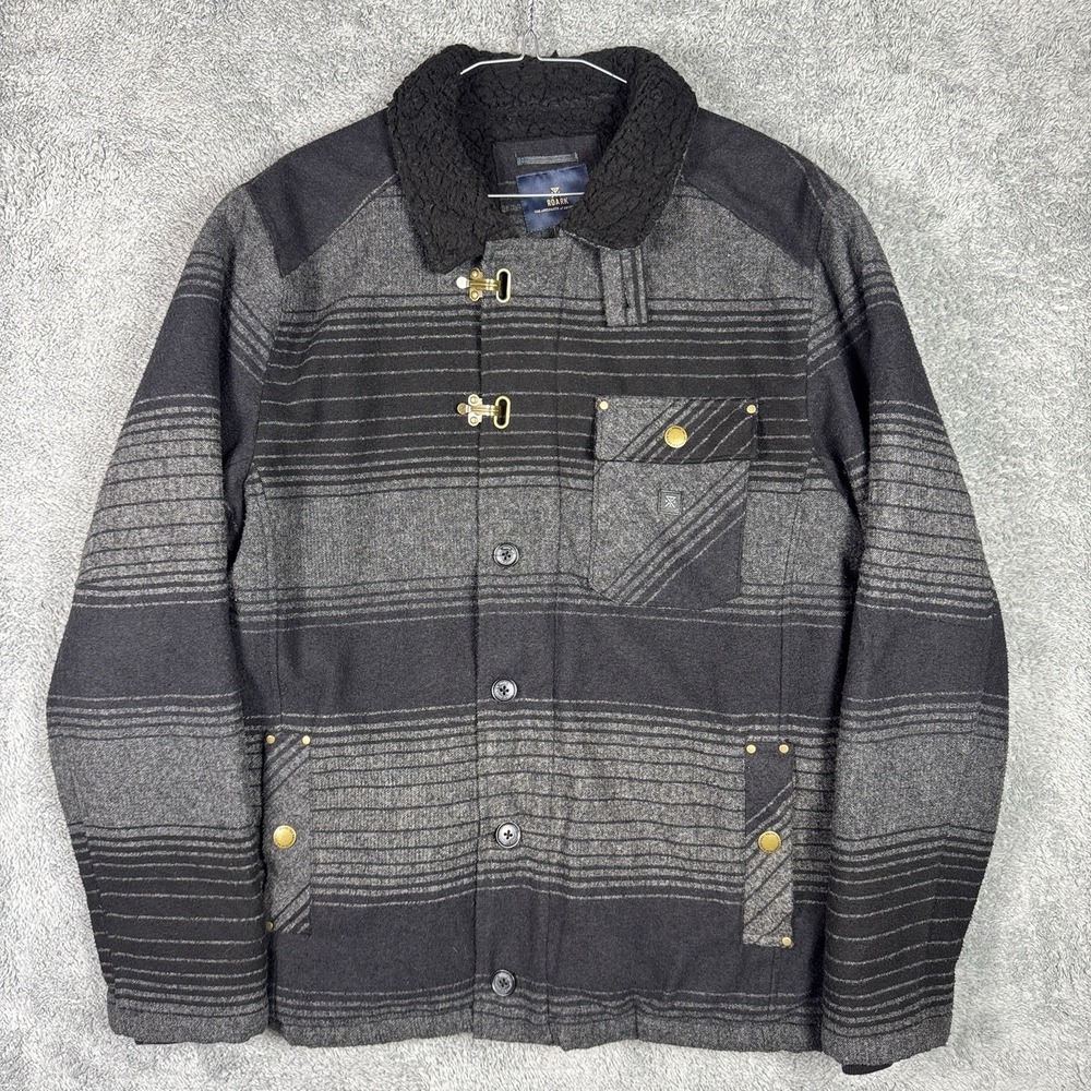 Roark Jacket Men M Axeman Sherpa Wool Lined Utility Field Chore Outdoor Coat